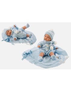 REBORN BAMBOLA LLO13897 JOEL 38CM VESTITO AZZURRO su Shop in Casa