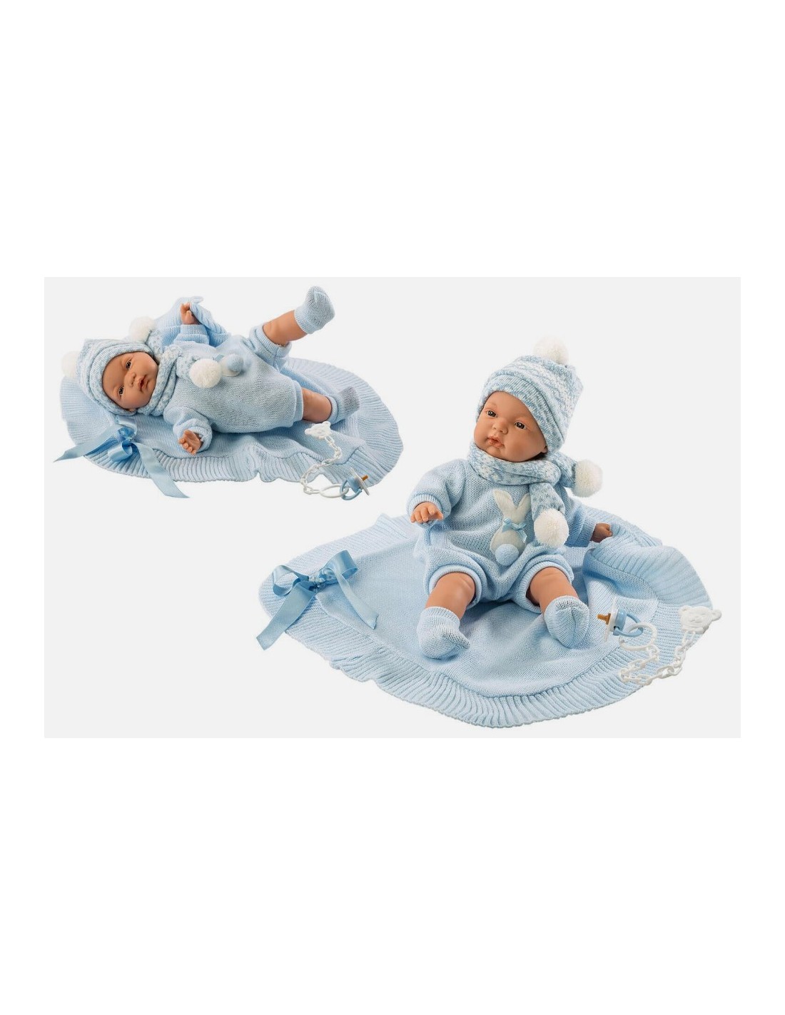 REBORN BAMBOLA LLO13897 JOEL 38CM VESTITO AZZURRO su Shop in Casa