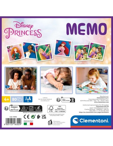 CLEMENTONI PRINCESS MEMORY GAME GIOCO DI MEMORIA PER BAMBINI su Sho...