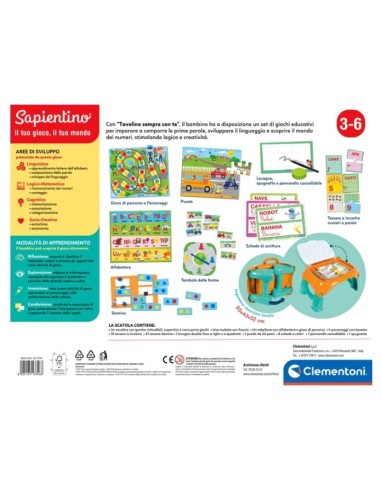 SAPIENTINO CLEMENTONI TAVOLINO SEMPRE CON TE GIOCO PER BAMBINI CON ...