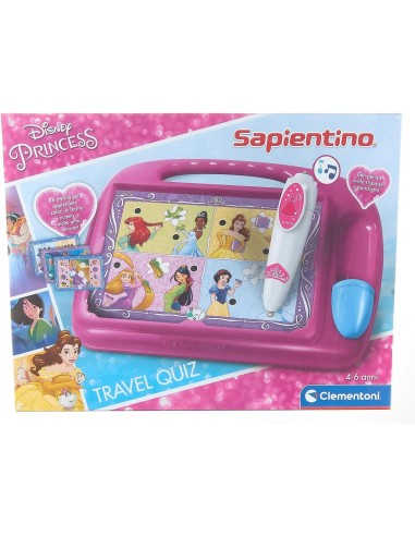 SAPIENTINO CLEMENTONI PRINCESS TRAVEL QUIZ CON 9 SCHEDE E 18 ATTIVI...