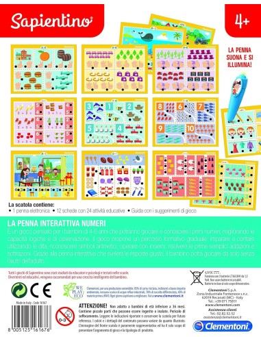 SAPIENTINO CLEMENTONI PENNA NUMERI GIOCO EDUCATIVO PER BAMBINI su S...