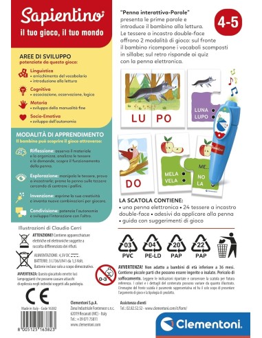 SAPIENTINO CLEMENTONI PENNA PAROLE GIOCO EDUCATIVO PER BAMBINI su S...