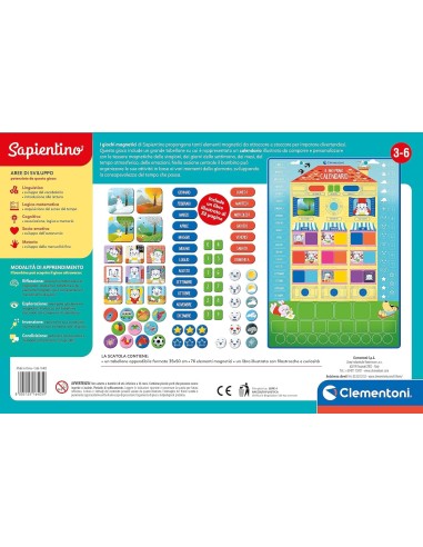 SAPIENTINO CLEMENTONI ORGANIZER MAGNETICO GIOCO EDUCATIVO PER BAMBI...