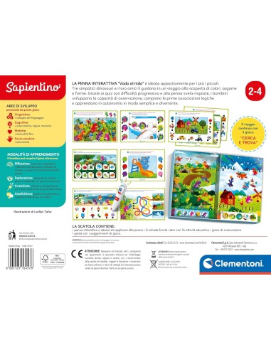SAPIENTINO CLEMENTONI VADO AL NIDO PENNA INTERATTIVA GIOCO EDUCATIV...