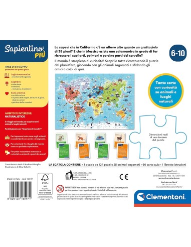 PRESCOLARI: vendita online SAPIENTINO CLEMENTONI SCOPRIAMO IL MONDO GIOCO EDUCATIVO PER BAMBINI in offerta