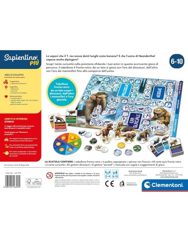 SAPIENTINO CLEMENTONI DINOSAURI E PREISTORIA GIOCO EDUCATIVO PER BA...