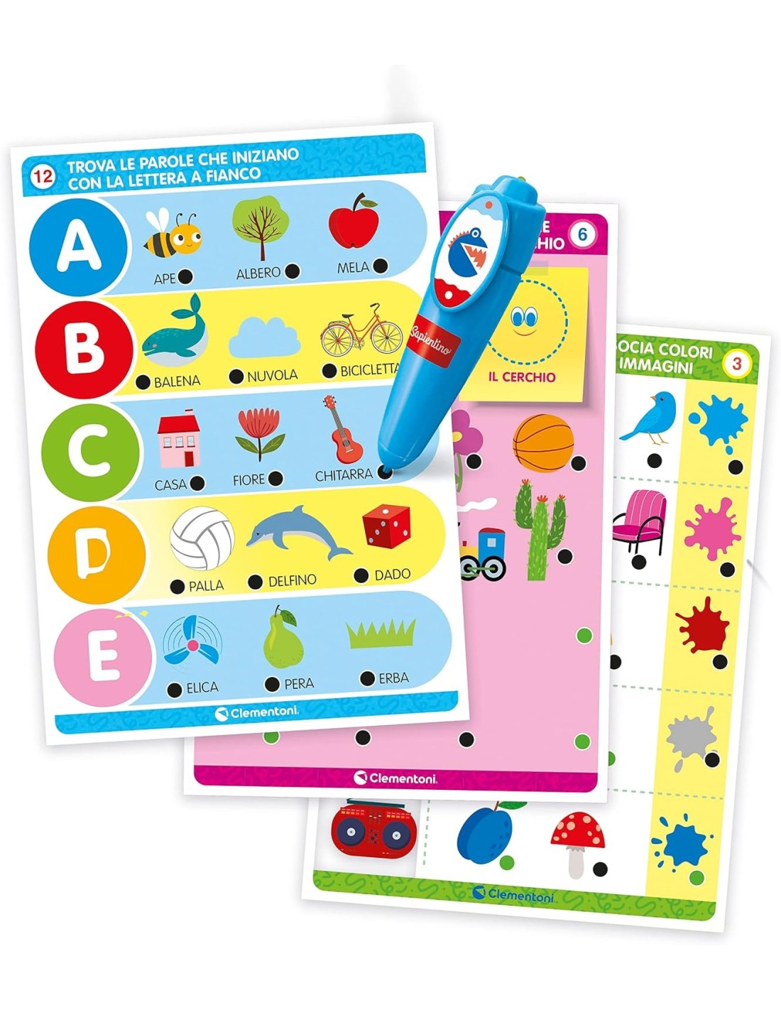 SAPIENTINO CLEMENTONI INFANZIA 1 PENNA INTERATTIVA GIOCO EDUCATIVO ...