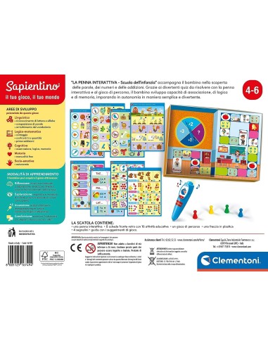 SAPIENTINO CLEMENTONI INFANZIA 2 PENNA INTERATTIVA GIOCO EDUCATIVO ...