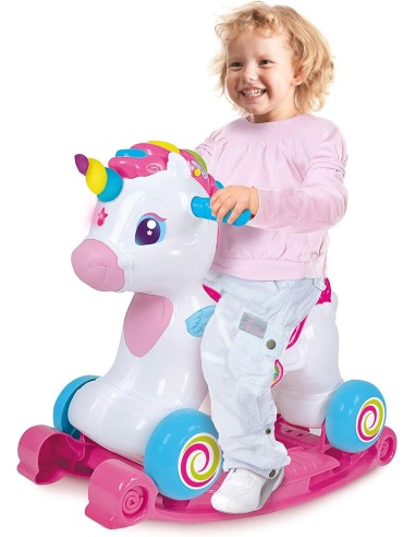 BABY CLEMENTONI NUVOLA DOLCE UNICORNO CAVALCABILE GIOCO PER BAMBINI...