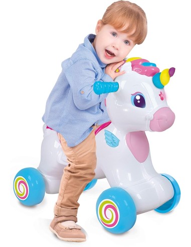 BABY CLEMENTONI NUVOLA DOLCE UNICORNO CAVALCABILE GIOCO PER BAMBINI...