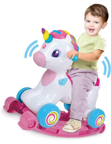 BABY CLEMENTONI NUVOLA DOLCE UNICORNO CAVALCABILE GIOCO PER BAMBINI...