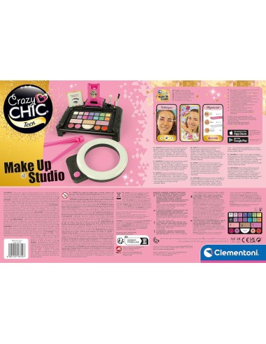 CLEMENTONI CRAZY CHIC MAKE-UP STUDIO COSMETICI SICURI PER BAMBINI s...