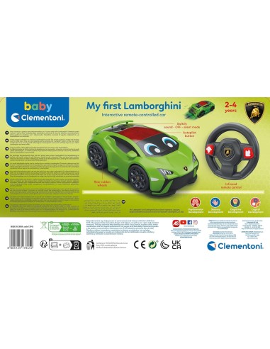 BABY CLEMENTONI RADIO COMANDO LA MIA PRIMA LAMBORGHINI GIOCO EDUCAT...