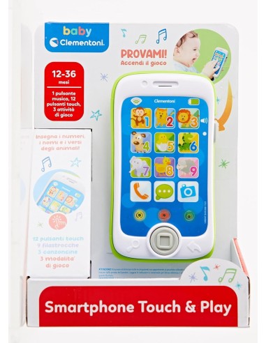 Clementoni Smartphone Touch & Play - Giocattolo Educativo per Bambi...