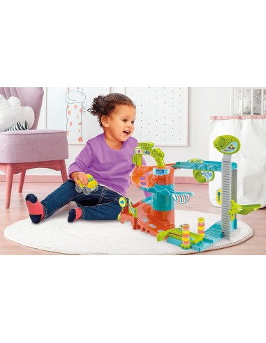 Clementoni - Fun Garage Baby Track Set di Gioco, Garage Interattivo...