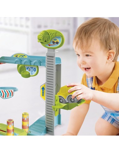 Clementoni - Fun Garage Baby Track Set di Gioco, Garage Interattivo...