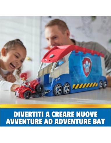 PAW Patroller Trasformabile con Lanciatore, Luci e Suoni - Include ...