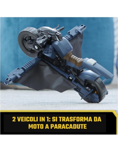 Batcycle 2 in 1 Batman Adventures - Veicolo Trasformabile per Actio...