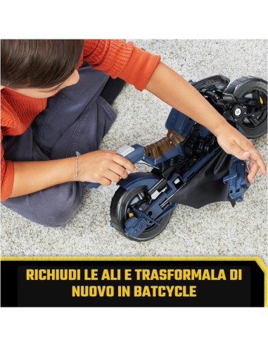 Batcycle 2 in 1 Batman Adventures - Veicolo Trasformabile per Actio...