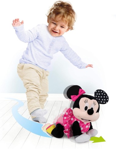 Clementoni - Disney Baby Minnie Gattona con Me, Primi Passi Interat...