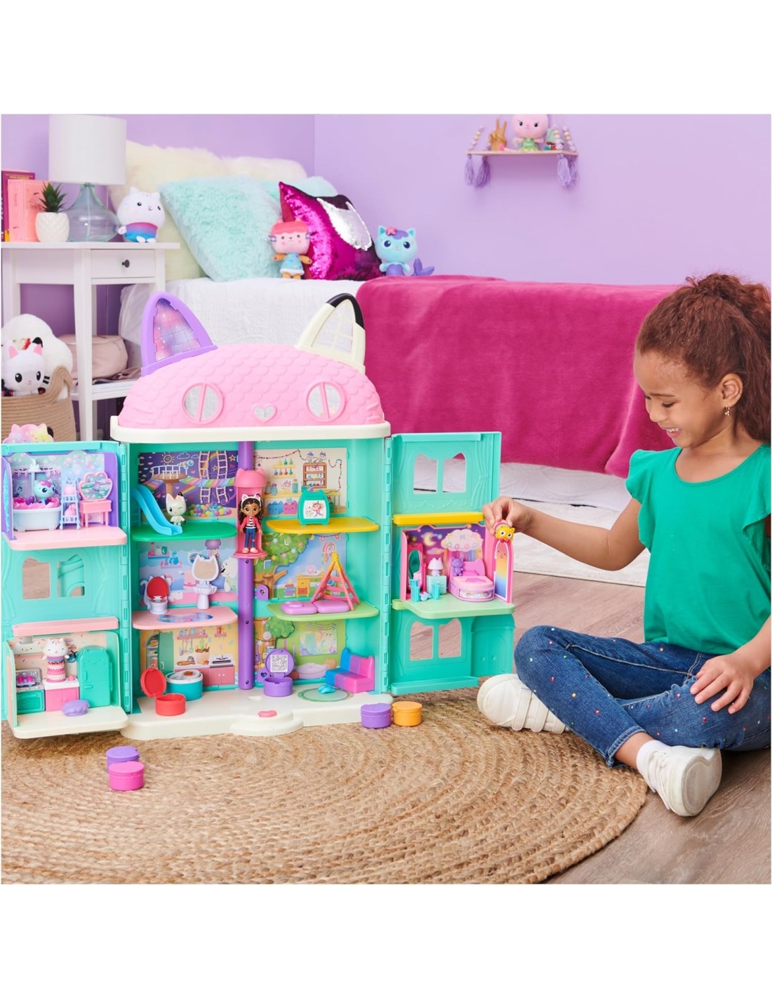 Gabby's Dollhouse - La Camera da Letto di Cuscigatta - Mini Playset...