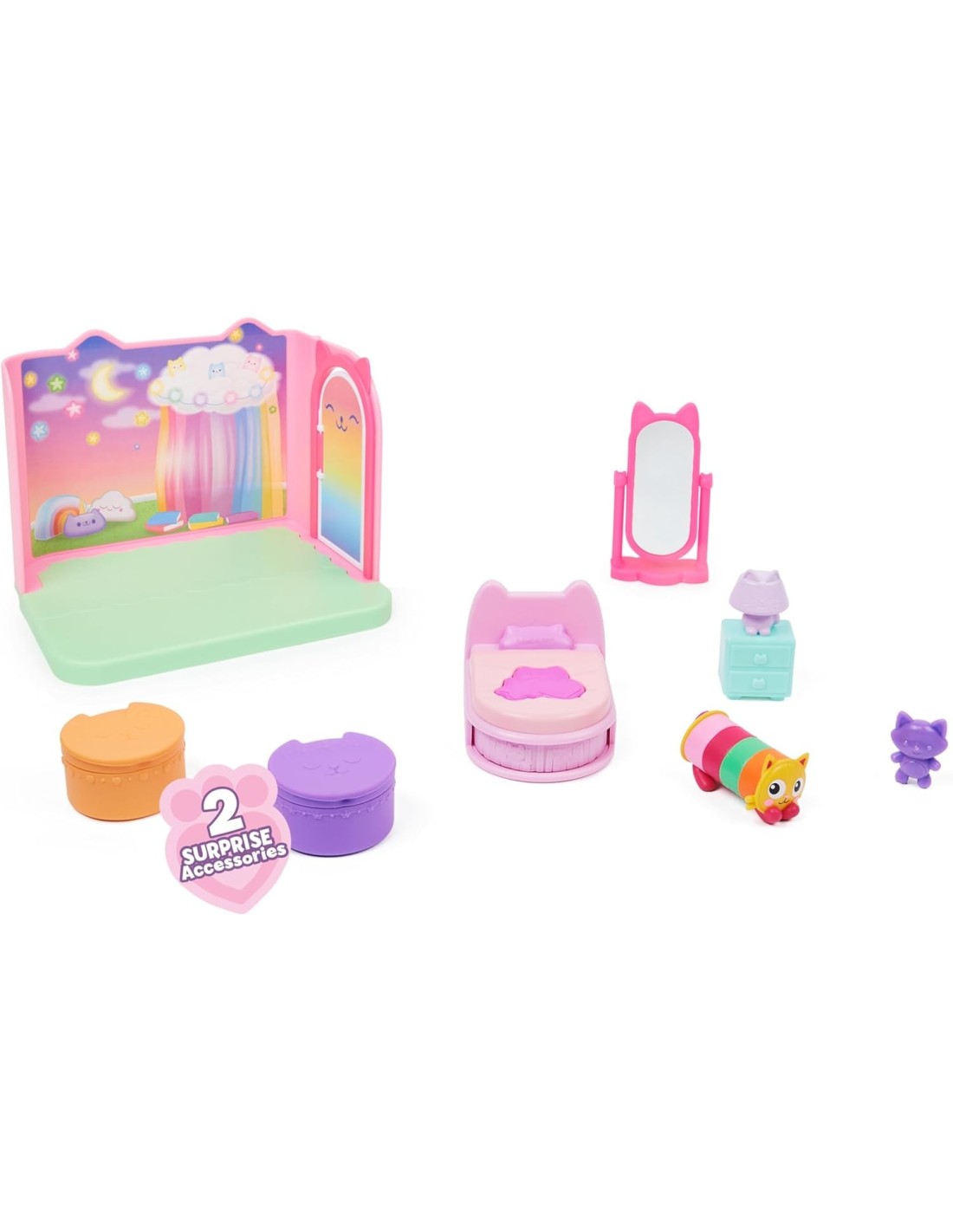Gabby's Dollhouse - La Camera da Letto di Cuscigatta - Mini Playset...