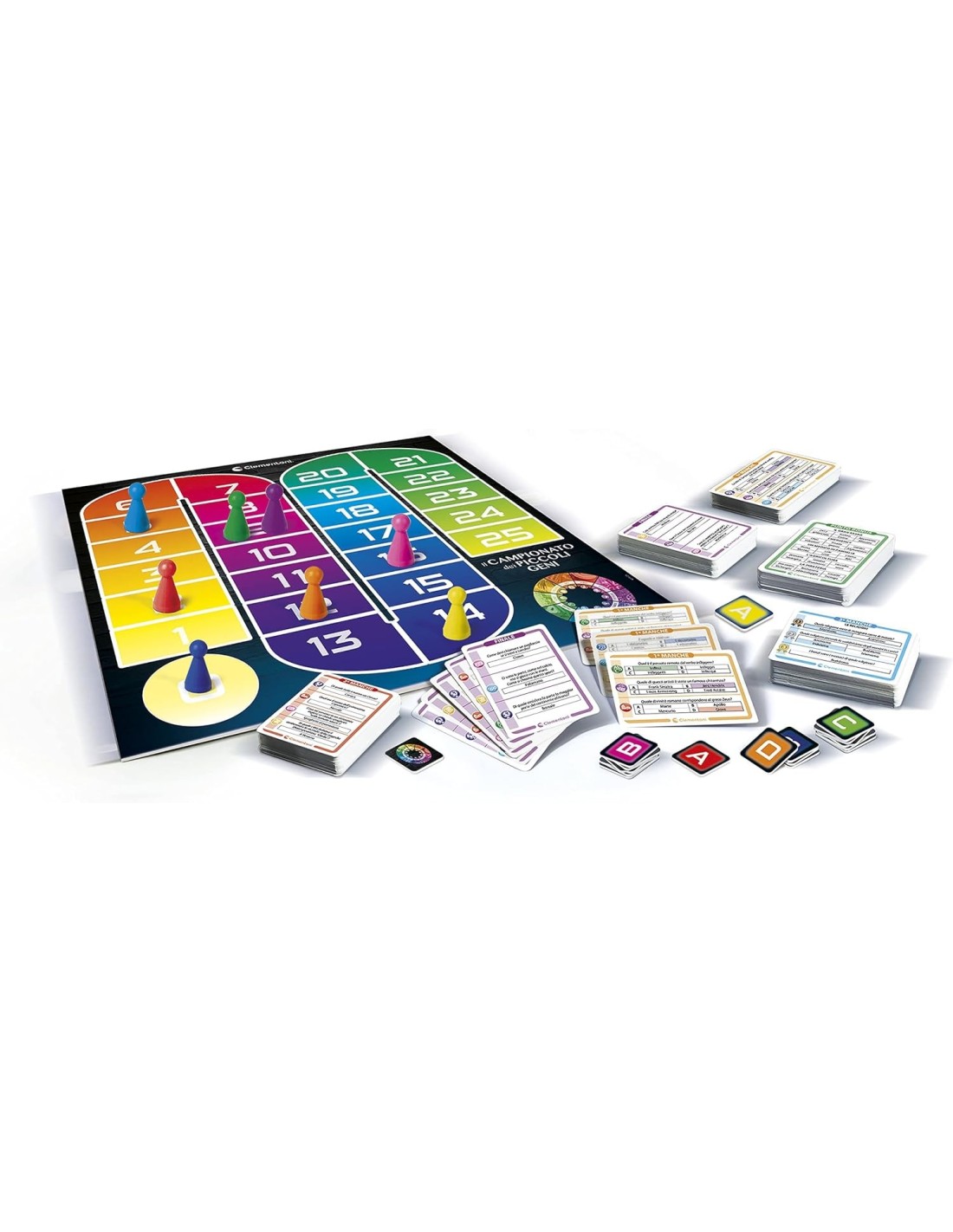 GIOCHI DI SOCIETA'E PUZZLE: vendita online Clementoni - Il Campionato dei Piccoli Geni New Edition, Gioco da Tavolo per 2-8 G...