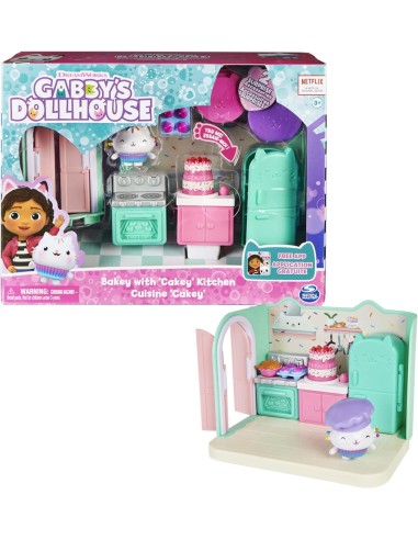 Gabby's Dollhouse, La Cucina di Gattino Dolcetto, Mini Playset Stan...