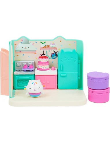 Gabby's Dollhouse, La Cucina di Gattino Dolcetto, Mini Playset Stan...