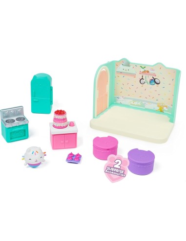 Gabby's Dollhouse, La Cucina di Gattino Dolcetto, Mini Playset Stan...