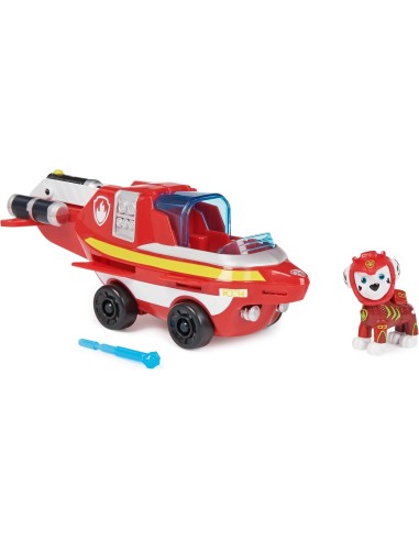 Paw Patrol, Veicolo Trasformabile Aqua Pups di Marshall con Persona...