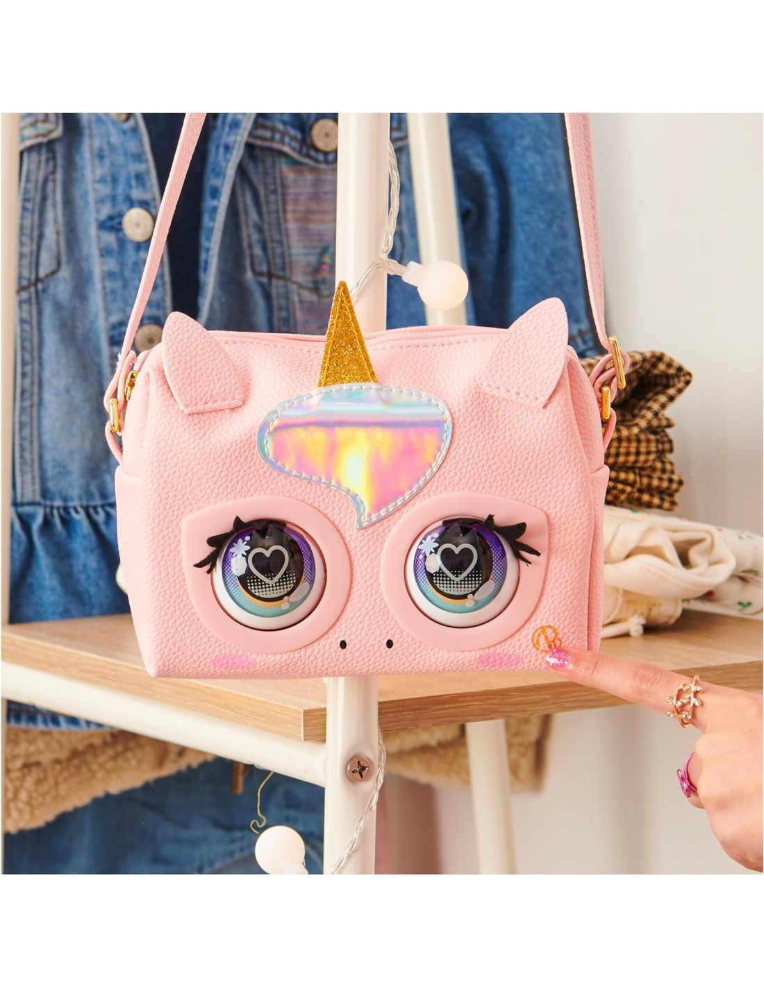 Purse Pets Borsetta Unicorno Interattiva, con Oltre 30 Suoni e Reaz...