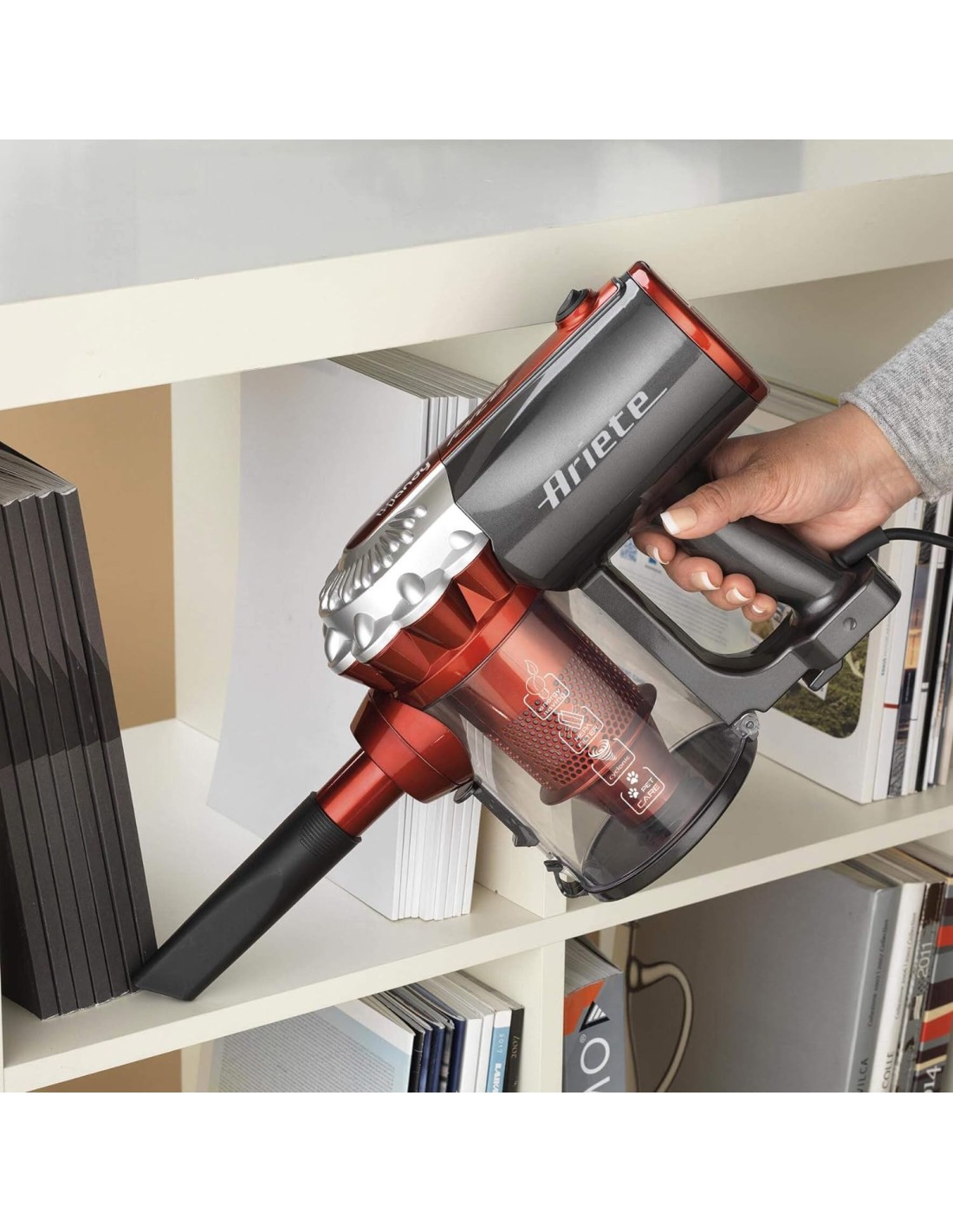Ariete 2761 Handy Force - Scopa Elettrica con Filo 2 in 1, Ciclonic...