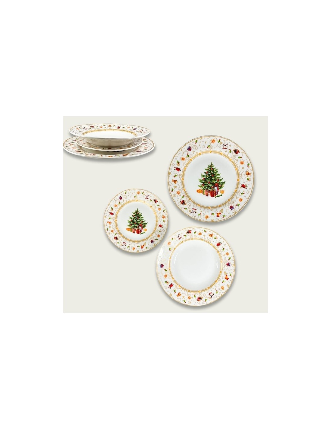 SERVIZIO 18 TAVOLA 57086 DECORO ALBERO