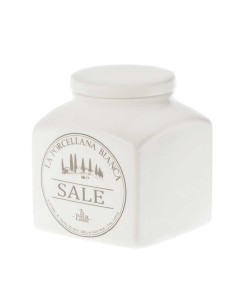TAVOLA E CUCINA: vendita online Barattolo Sale, Porcellana Bianca, Conserva Sale, Contenitore 1,1 L, Bianco, Cucina in offerta