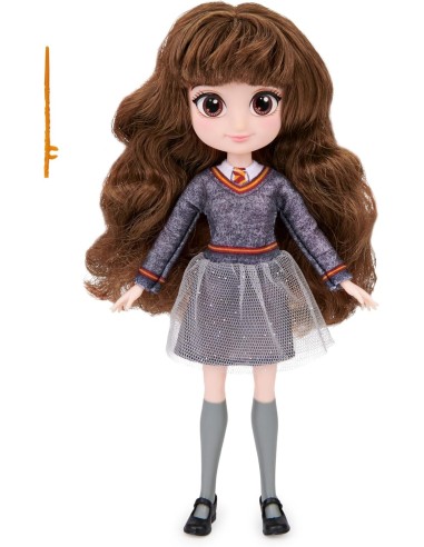 Wizarding World, Bambola Hermione Granger 20 cm con Bacchetta e Div...