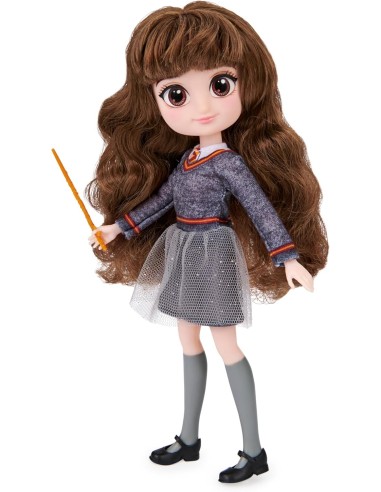 Wizarding World, Bambola Hermione Granger 20 cm con Bacchetta e Div...