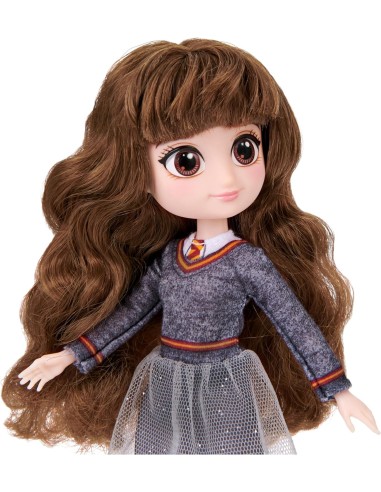 Wizarding World, Bambola Hermione Granger 20 cm con Bacchetta e Div...