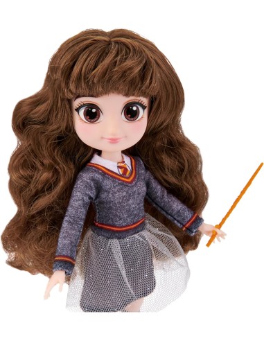 Wizarding World, Bambola Hermione Granger 20 cm con Bacchetta e Div...