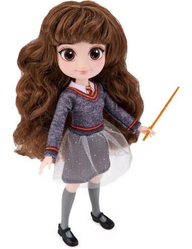 Wizarding World, Bambola Hermione Granger 20 cm con Bacchetta e Div...