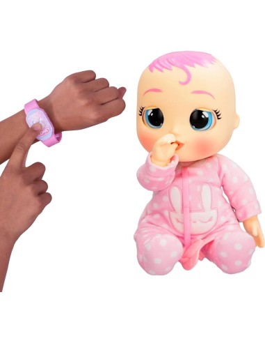 Cry Babies Newborn Coney Deluxe Interattiva, Bambola Neonata con Br...