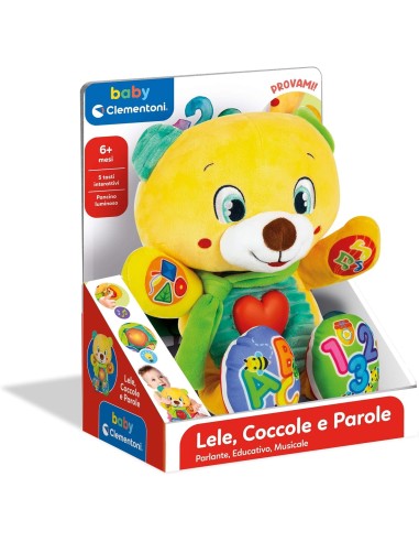 Clementoni Lele Coccole e Parole, Orsetto Peluche Parlante Interatt...