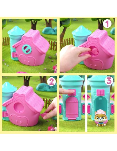 Cry Babies Magic Tears Casetta Castello, Mini Bambola a Sorpresa, V...