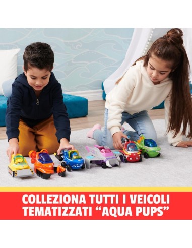Paw Patrol, Veicolo Trasformabile Aqua Pups di Chase, Personaggio I...