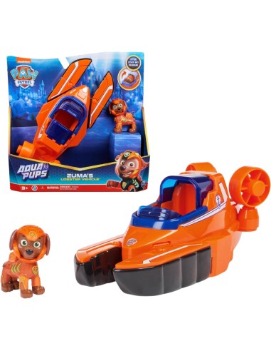Paw Patrol, Veicolo Trasformabile Aqua Pups di Zuma, Personaggio In...