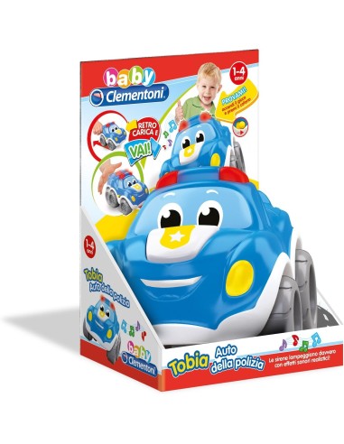 Clementoni, Tobia Auto della Polizia, Macchina Parlante Interattiva...