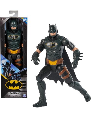 DC Comics, Action Figure Batman con Armatura Grigia, 30 cm, Superer...