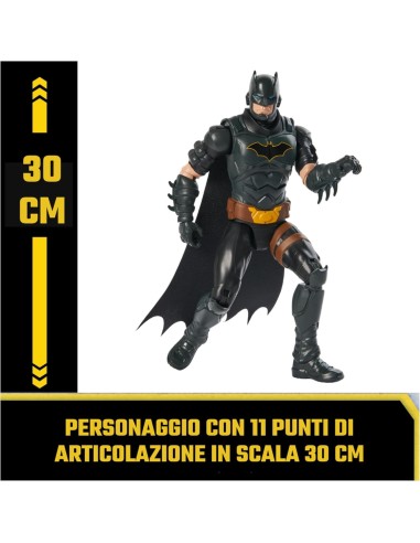 DC Comics, Action Figure Batman con Armatura Grigia, 30 cm, Superer...