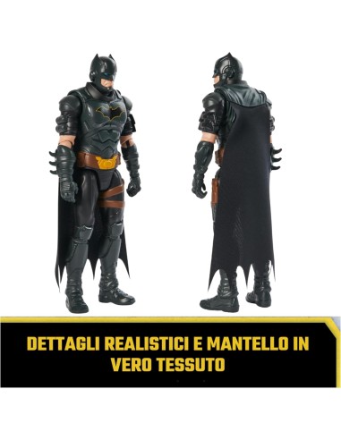 DC Comics, Action Figure Batman con Armatura Grigia, 30 cm, Superer...